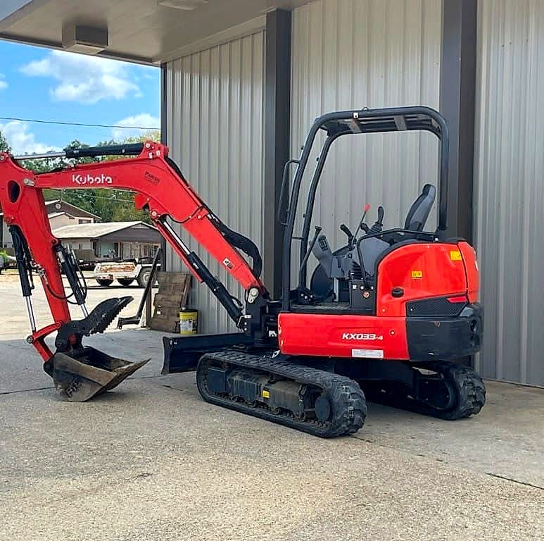 Kubota KX033-4 mini excavator ready to rent